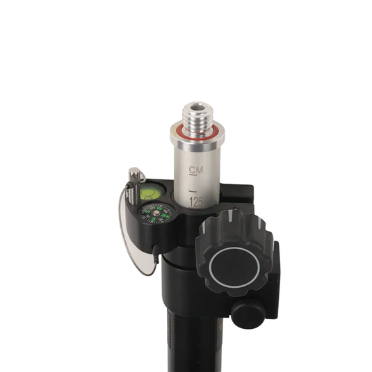 Bastao GPS 2,20m, Trava de Torçao, com Suporte, Bussola e Bolha OD 2532mm, Tubo Interno Externo em Fibra de Carbono Alumínio GSC
