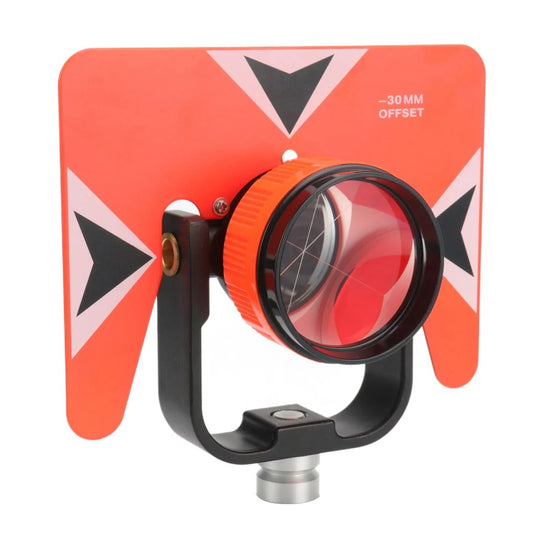 Conjunto de Prisma para Topografia Carcaça Vermelha, Alvo Laranja, Precisão 10", Bolsa Soft