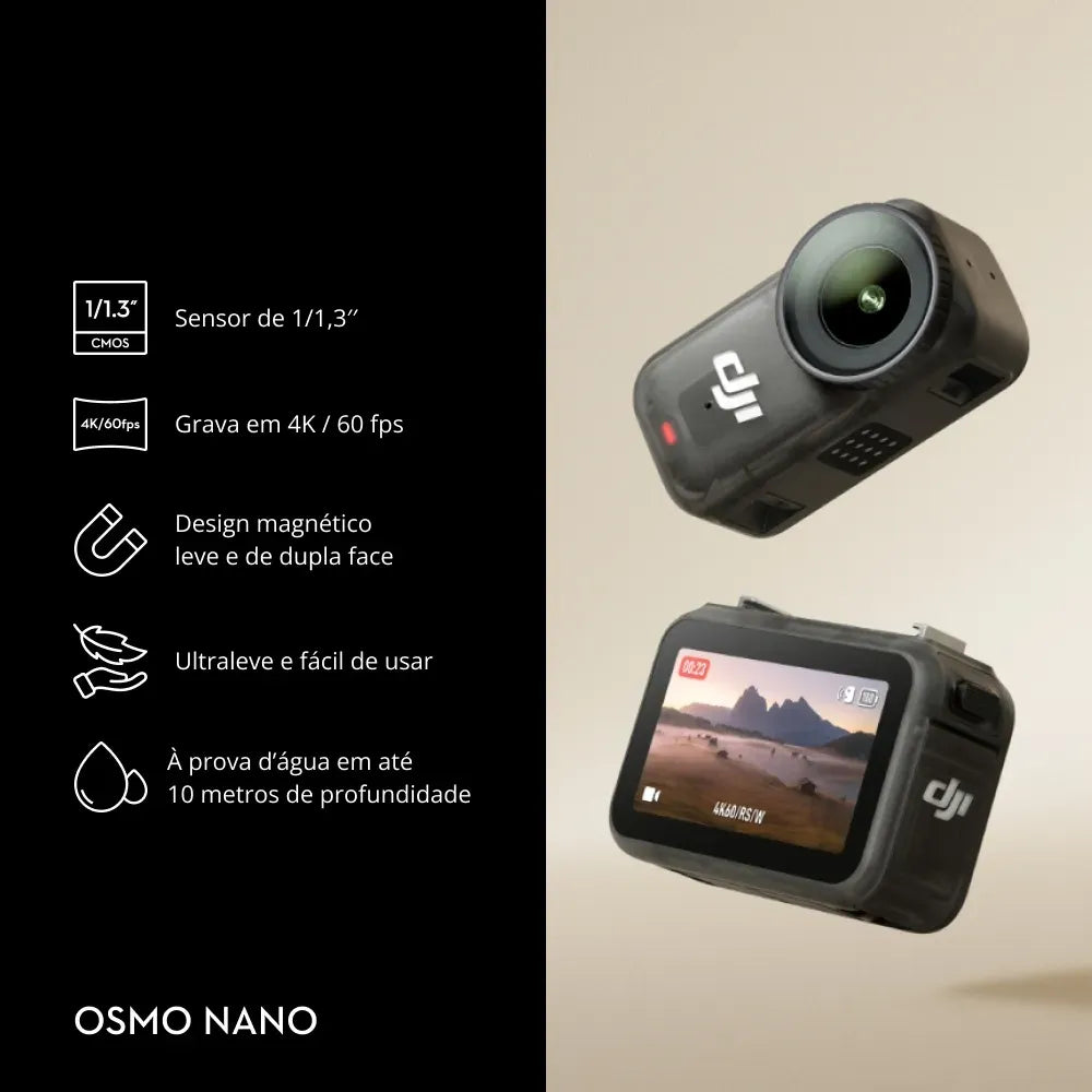 Câmera de Ação DJI Osmo Nano (128GB) BR - DJI216