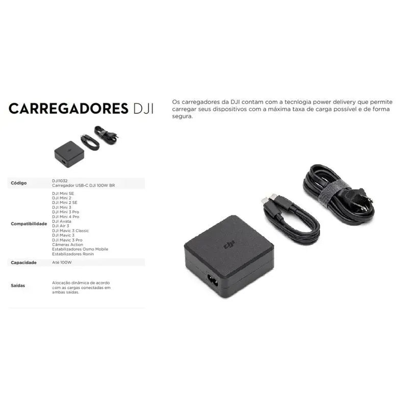 Carregador USB-C DJI 100W DJI1032