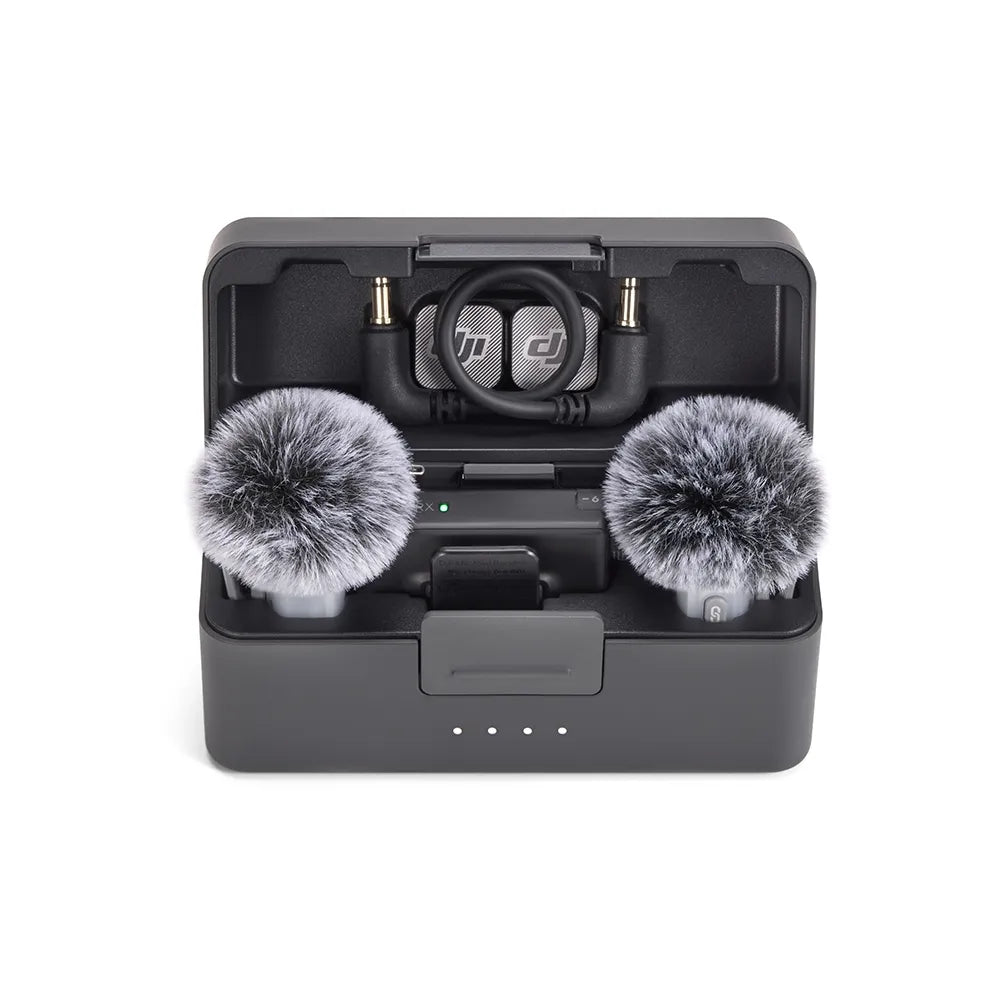 Microfone DJI Mic Mini 2 (2 TX Microfone + 1 RX Receptor + 1 Case de carregamento) BR   DJI143