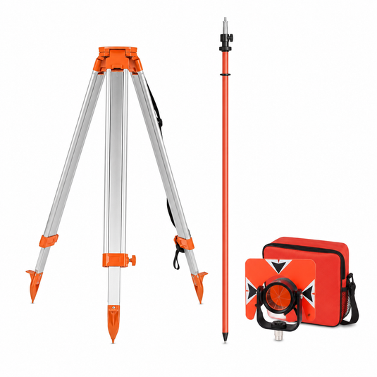Kit Acessórios para Estação Total Tripé, Bastão 3,60m  e Prisma