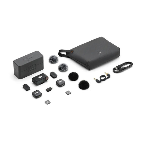 Microfone DJI Mic 3 (2 TX Microfone + 1 RX Receptor + 1 Case de carregamento) DJI138