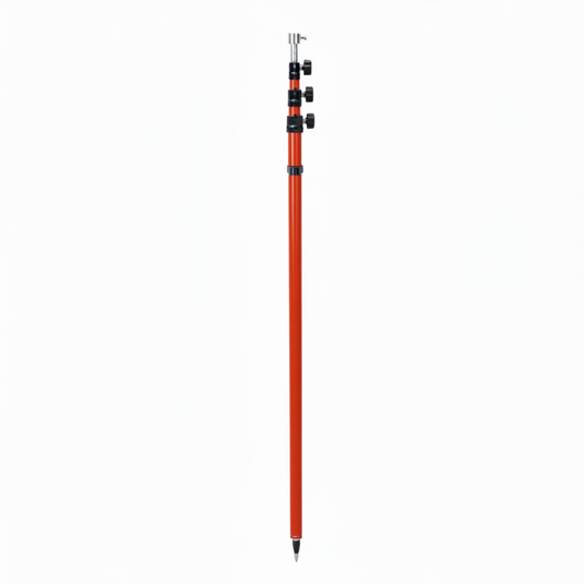 Bastao de Prisma, Trava de Compressao, Altura com Prisma 4,60m, Bolsa Soft, Adaptador Duplo, Cor: Laranja GSC