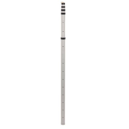 Mira de Nivelamento em Alumínio, Frente: L1, Verso: S1, 5m em 5 Seçoes, Espessura 0,8mm, com Bolha e Bolsa Soft GSC