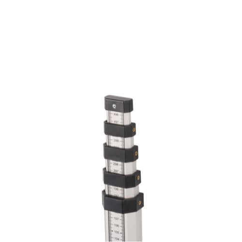 Mira de Nivelamento em Alumínio, Frente: L1, Verso: S1, 5m em 5 Seçoes, Espessura 0,8mm, com Bolha e Bolsa Soft GSC