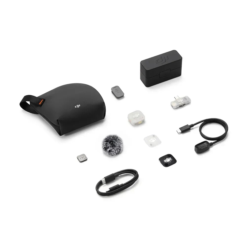 Microfone DJI Mic Mini 2S (1 TX Microfone + 1 RX Receptor para smartphones + 1 Case de carregamento) BR DJI152