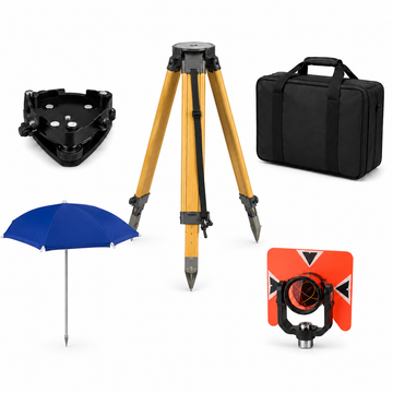 Kit de Acessórios para Estação Total com Tripé de Madeira GSC