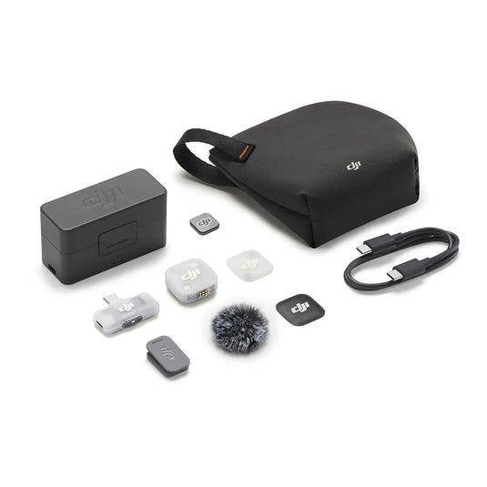 Microfone DJI Mic Mini 2 (1 TX Microfone + 1 RX Receptor para smartphones + 1 Case de carregamento) BR - DJI144